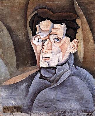 莫里斯·雷纳尔的肖像 Portrait of Maurice Raynal (1911)，胡安·格里斯