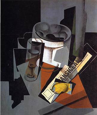 静物与报纸 Still Life with Newspaper (1916)，胡安·格里斯