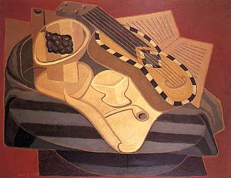 镶嵌的吉他 The Guitar with Inlay (1925)，胡安·格里斯