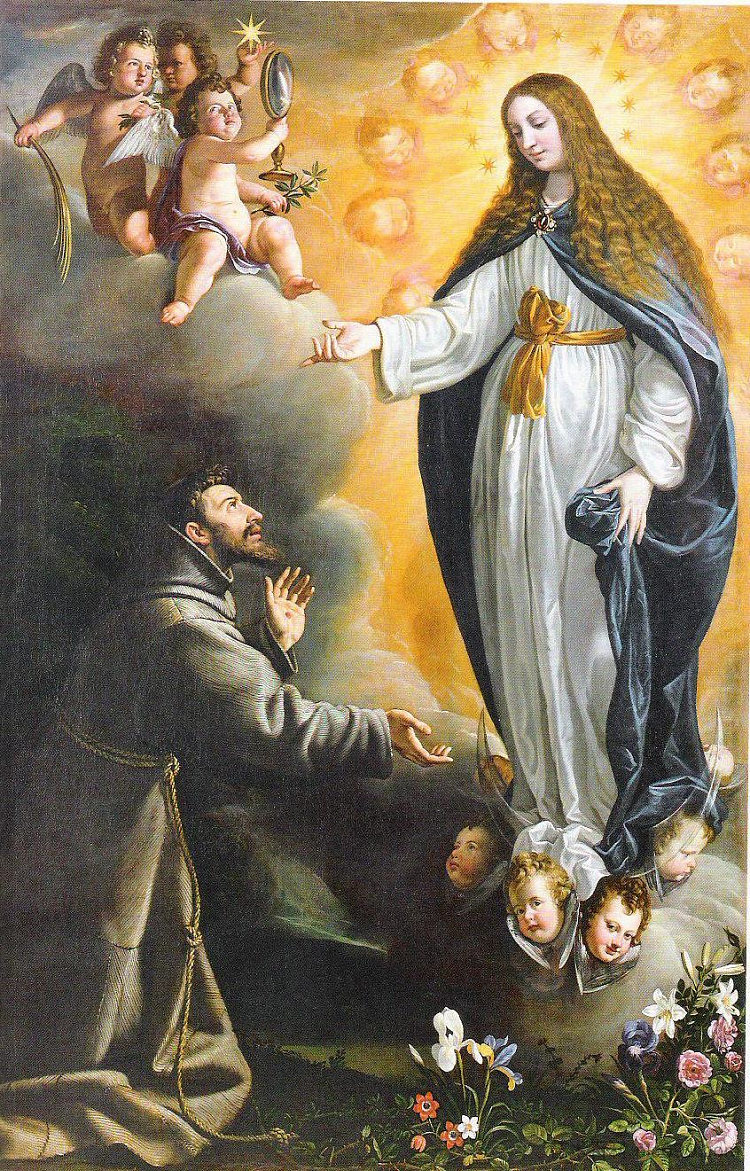 圣母玛利亚向阿西西的圣弗朗西斯显灵 Aparición De La Virgen María a San Francisco De Asís (c.1631)，胡安·范德哈门