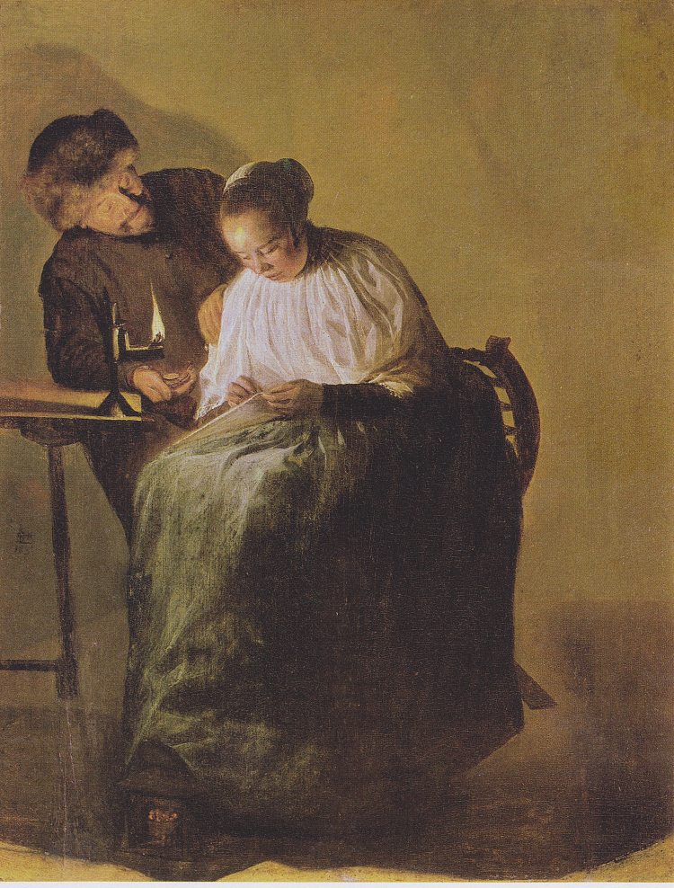 一个男人给一个年轻女孩钱 A man offers a young girl money (1631)，朱迪丝·雷斯特