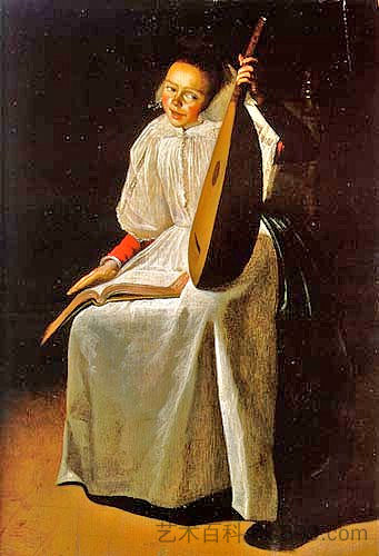 带琵琶的女孩 Girl with a Lute (1631)，朱迪丝·雷斯特