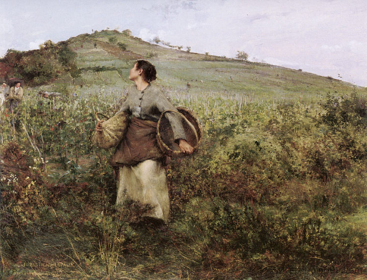 在收获季节 At Harvest Time (1880)，巴斯蒂昂·勒帕热