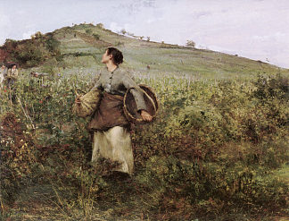 在收获季节 At Harvest Time (1880)，巴斯蒂昂·勒帕热