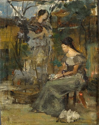 两个女人 Two women (c.1884)，巴斯蒂昂·勒帕热