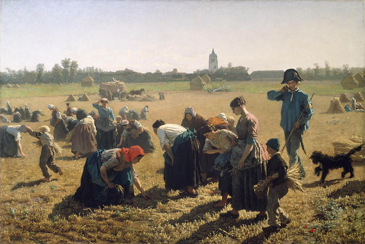 拾穗者 The Gleaners (1854)，朱利叶斯·布雷顿