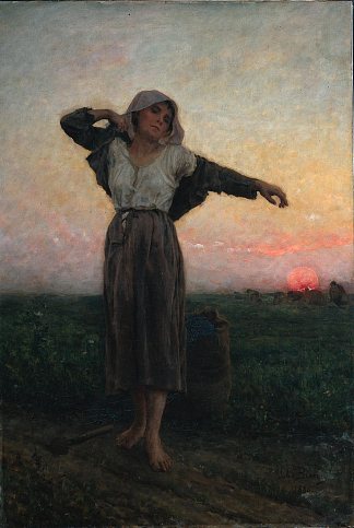 疲惫的拾穗者 The Tired Gleaner (1880)，朱利叶斯·布雷顿