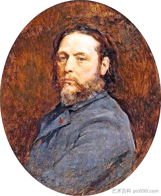 自画像 Self Portrait (1883)，朱利叶斯·布雷顿