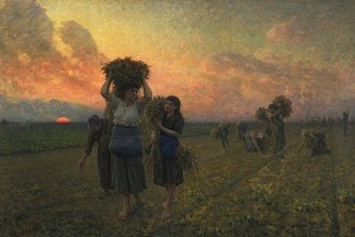 最后的拾穗 The Last Gleanings (1895)，朱利叶斯·布雷顿
