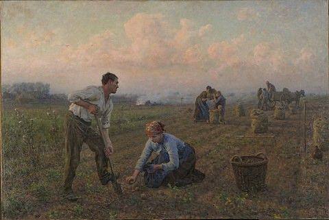 收获的结束 The end of the harvest (1894)，朱利叶斯·布雷顿