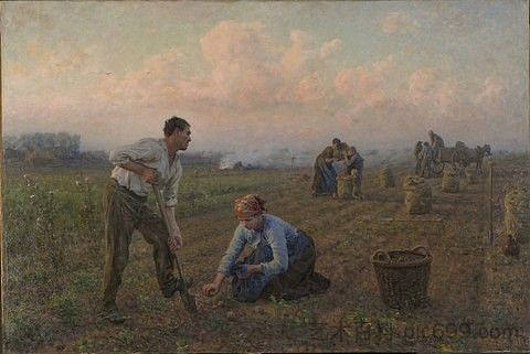 收获的结束 The end of the harvest (1894)，朱利叶斯·布雷顿