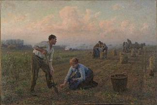 收获的结束 The end of the harvest (1894)，朱利叶斯·布雷顿