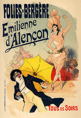 Folies Bergères， Emilienne d’Alençon Folies Bergères, Emilienne d’Alençon (1900)，朱尔斯·谢雷特