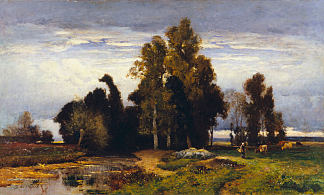 巴比松景观 Barbizon Landscape，朱班·杜雷