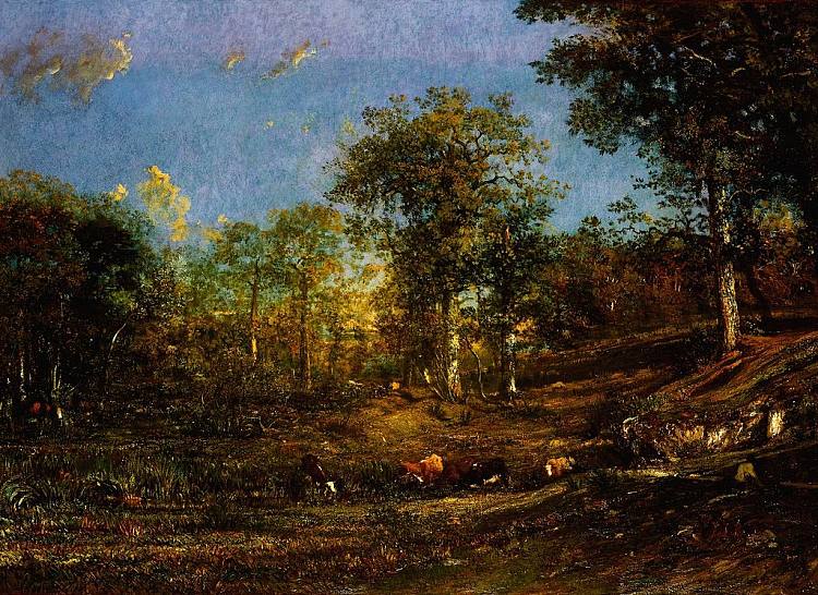 利穆赞牧场的景色 View of the Pastures of the Limousin (1835)，朱班·杜雷