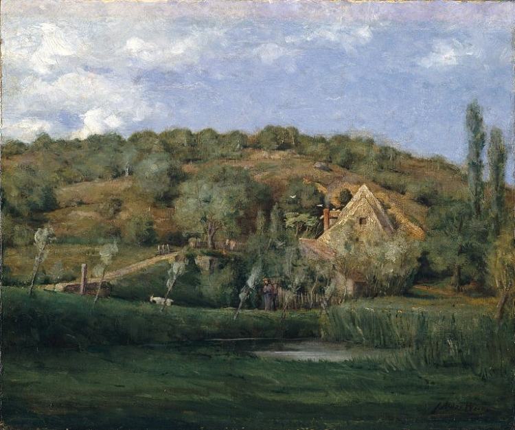 法国家园 A French Homestead (c.1878)，朱利安·奥尔登·威尔