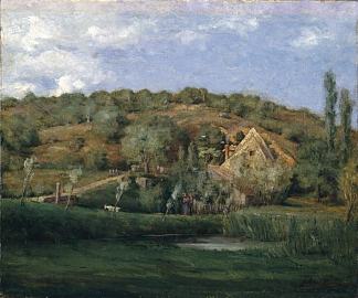 法国家园 A French Homestead (c.1878)，朱利安·奥尔登·威尔