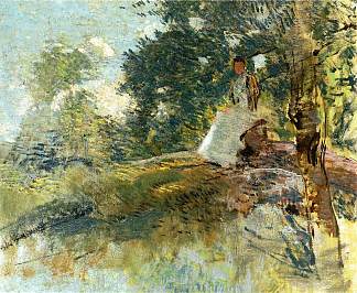 风景与坐着的人物 Landscape with Seated Figure，朱利安·奥尔登·威尔
