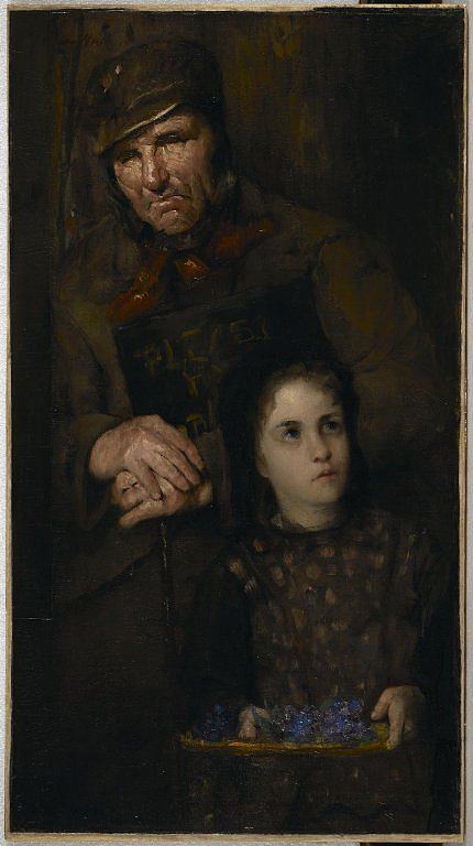 卖花人 The Flower Seller (c.1879)，朱利安·奥尔登·威尔