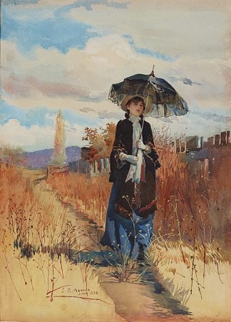 孤独的漫步 A solitary ramble (1888)，朱利安·艾斯通
