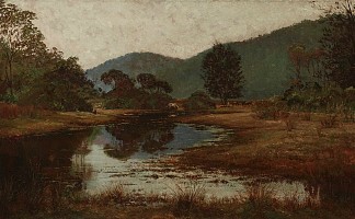 霍克斯伯里河上的一个水潭 A waterhole on the Hawkesbury River (1885)，朱利安·艾斯通