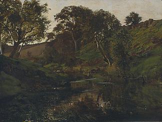 晚上，梅里溪 Evening, Merri Creek (1882)，朱利安·艾斯通