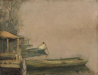 雾蒙蒙的早晨，朵拉溪 Misty morning, Dora Creek (1915)，朱利安·艾斯通