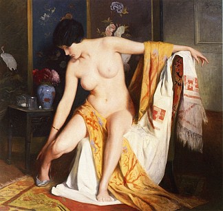 室内裸体 Nude in an Interior (1914)，朱利叶斯·勒布朗·斯图尔特