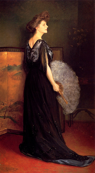 弗朗西斯·斯坦顿·布莱克夫人的肖像 Portrait of Mrs Francis Stanton Blake (1908)，朱利叶斯·勒布朗·斯图尔特