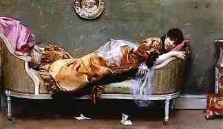 躺着的女人 Reclining Woman (1882)，朱利叶斯·勒布朗·斯图尔特