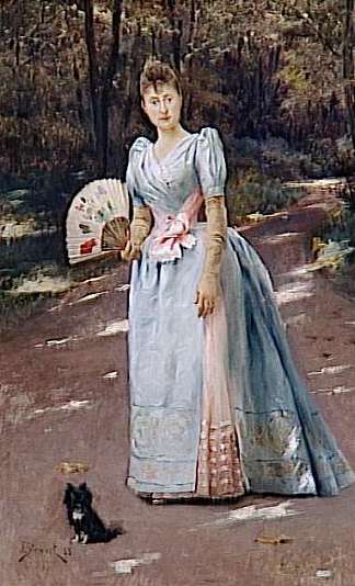 花园里的女人 Woman in a Garden (1888)，朱利叶斯·勒布朗·斯图尔特