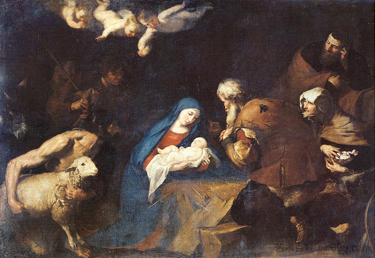 牧羊人的崇拜 Adoration of the Shepherds (1640; Naples,Italy  )，胡塞佩·德·里贝拉