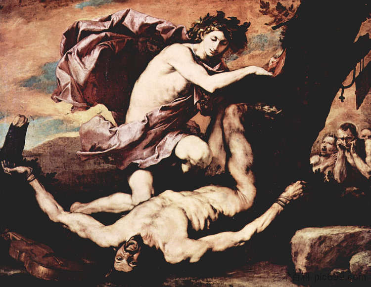 阿波罗和马西亚斯 Apollo and Marsyas (1637; Naples,Italy  )，胡塞佩·德·里贝拉