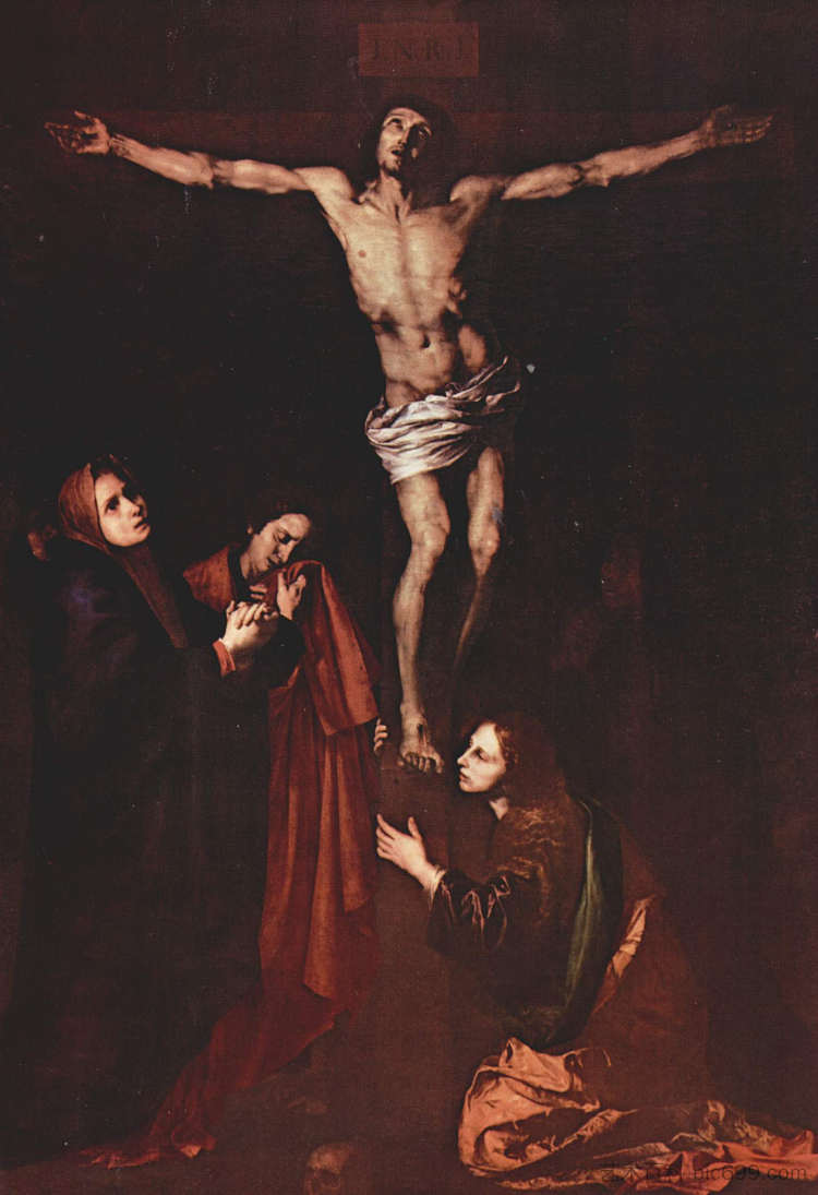 受难 Crucifixion (c.1620; Naples,Italy  )，胡塞佩·德·里贝拉