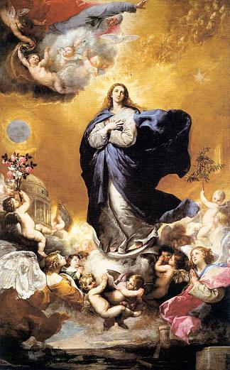 圣母无原罪 Immaculate Conception (1635; Naples,Italy                     )，胡塞佩·德·里贝拉