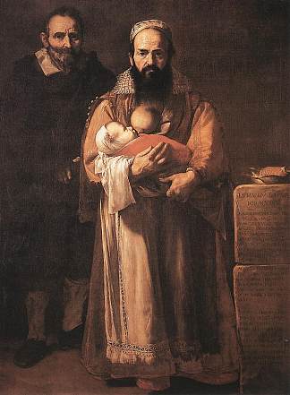 马格达莱娜·文图拉与她的丈夫和儿子 Magdalena Ventura with Her Husband and Son (1631; Naples,Italy                     )，胡塞佩·德·里贝拉