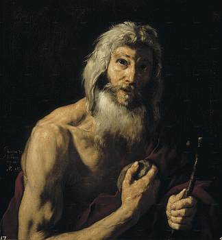 圣杰罗姆忏悔 St. Jerome penitente (1652; Naples,Italy                     )，胡塞佩·德·里贝拉
