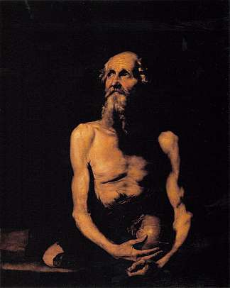隐士圣保罗 St. Paul the Hermit (1647; Naples,Italy                     )，胡塞佩·德·里贝拉