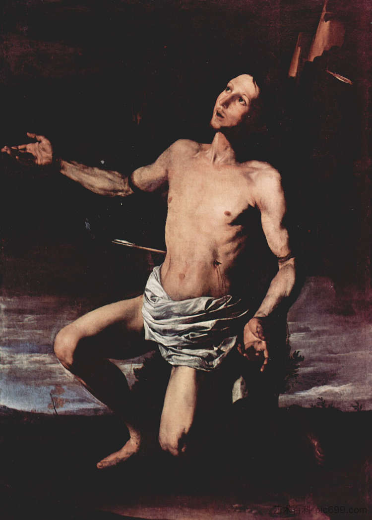 圣塞巴斯蒂安 St. Sebastian (c.1625; Naples,Italy  )，胡塞佩·德·里贝拉