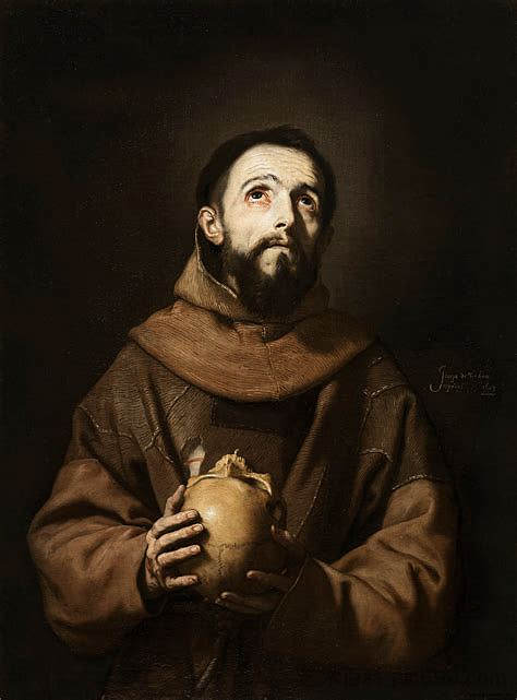 阿西西的圣弗朗西斯 St. Francis of Assisi (1643; Naples,Italy  )，胡塞佩·德·里贝拉