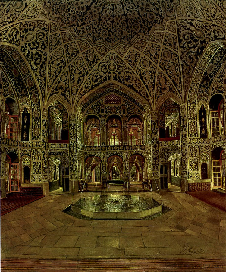萨尔塔纳特阿巴德宫池塘屋 The Pond House Of Saltanat Abad Palace (1882; Iran,Islamic Republic of ),卡玛勒·奥尔·莫克