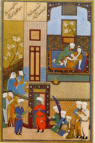 米尔和穆什塔里婚姻 Mihr and Mushtari Marriage (1523)，白扎德