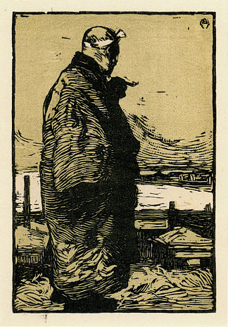 渔夫 Fisherman (1904)，山本鼎
