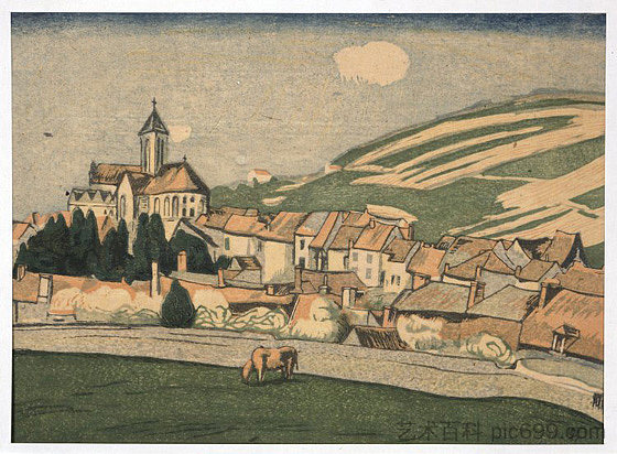 春天的法国田园 French Pastoral In Spring，山本鼎