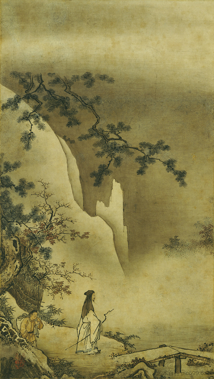 加野正信的风景（九州国立博物馆） Landscape by Kano Masanobu (Kyushu National Museum)，狩野正信