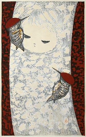 树女孩与啄木鸟 Tree Girl with Woodpeckers (1960)，卡鲁卡瓦诺