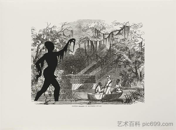 南部沼泽中的棉花囤积,来自哈珀的内战图画史(注释) Cotton Hoards in Southern Swamp, from Harper’s Pictorial History of the Civil War (Annotated) (2005),卡拉·沃克