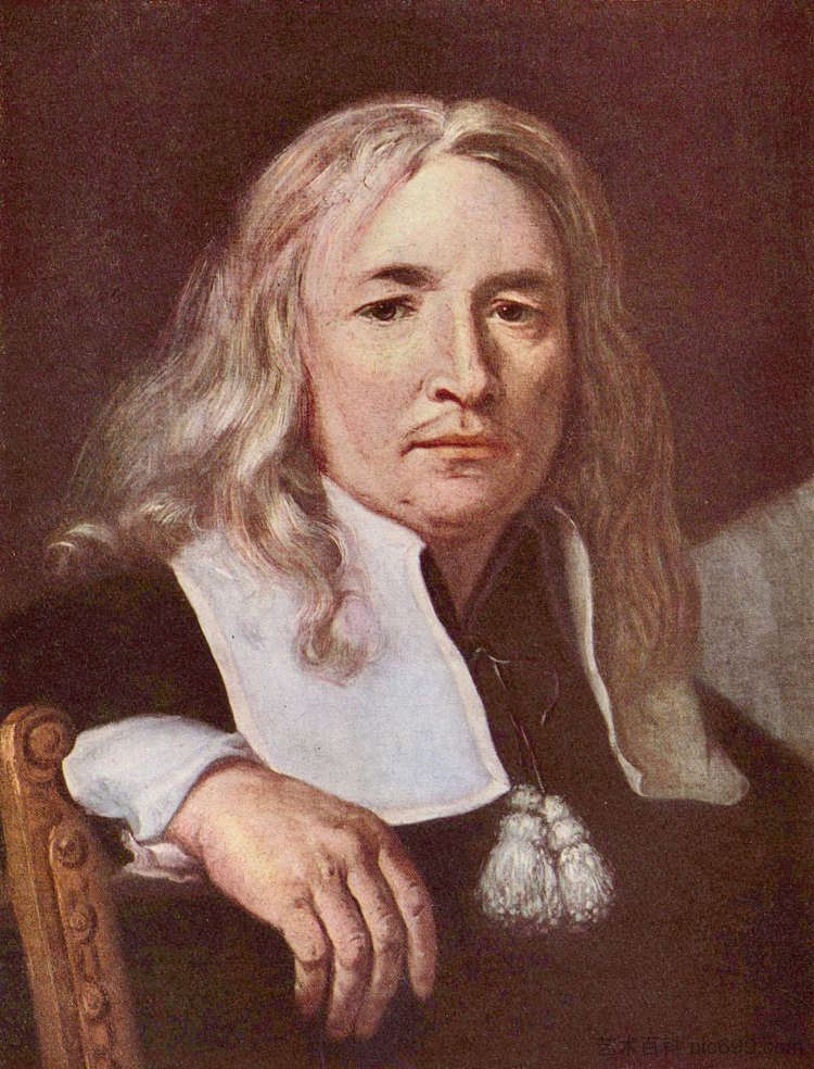 一个金色长发的男人的肖像 Portrait of a man with long, blond hair (c.1640)，卡雷尔·斯克雷塔