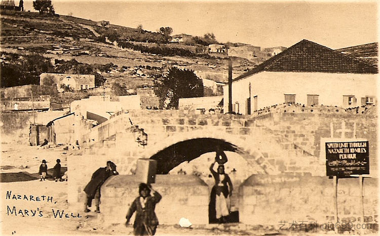 马利亚井，拿撒勒 Mary's Well, Nazareth (c.1920; Palestinian Territory  )，卡里梅·阿布德