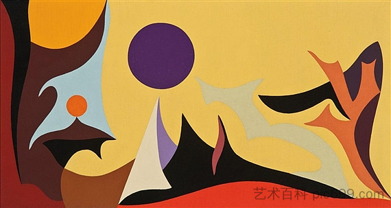 黄色景观 Yellow Landscape (1953)，卡尔本杰明